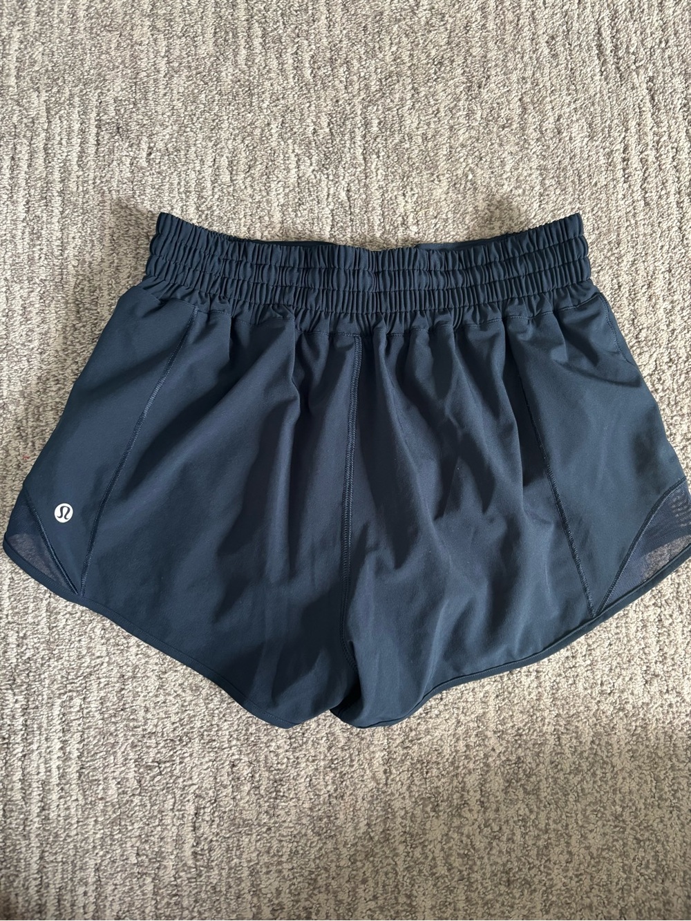 lululemon athletica hotty hot Women's Navy Athletic Running Shorts